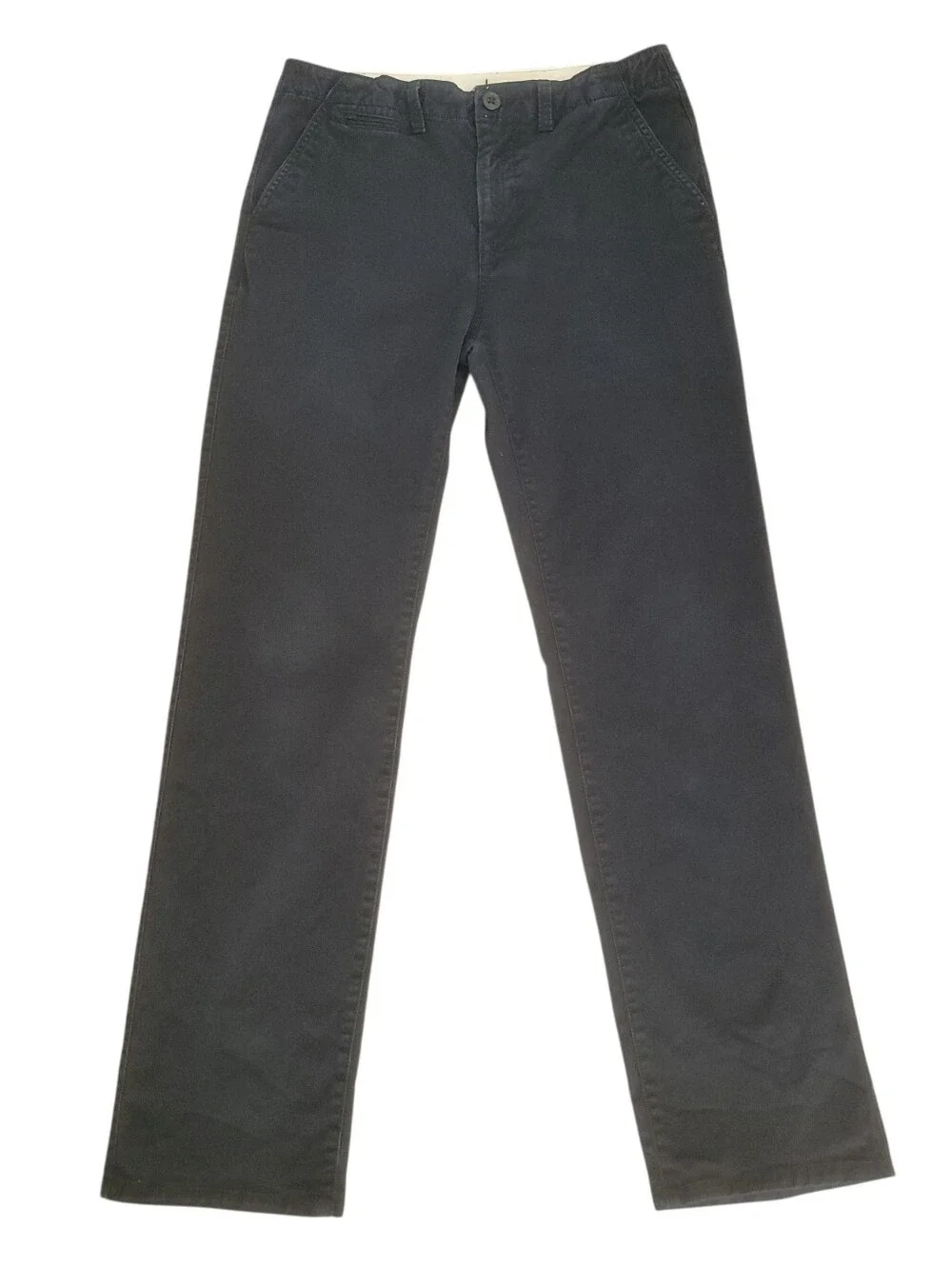 GAP Kids Boy Size 18 True Black Uniform Straight-Fit Stretch Adjustable Khakis